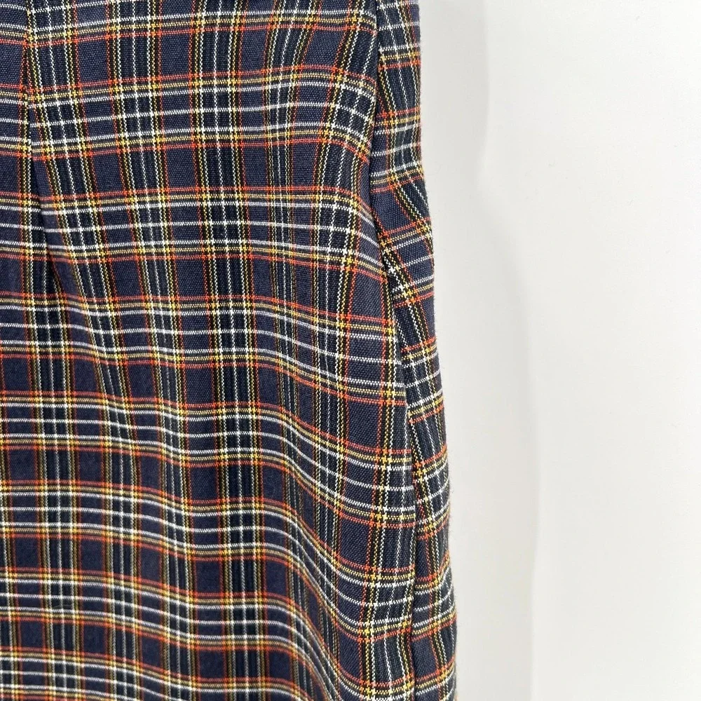 vintage y2k plaid mini‎ skirt B'way Jrs preppy school girl academia brown 13 29